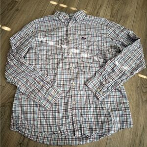 Le Tigre Multicolor Plaid Button-Down Shirt Size Large